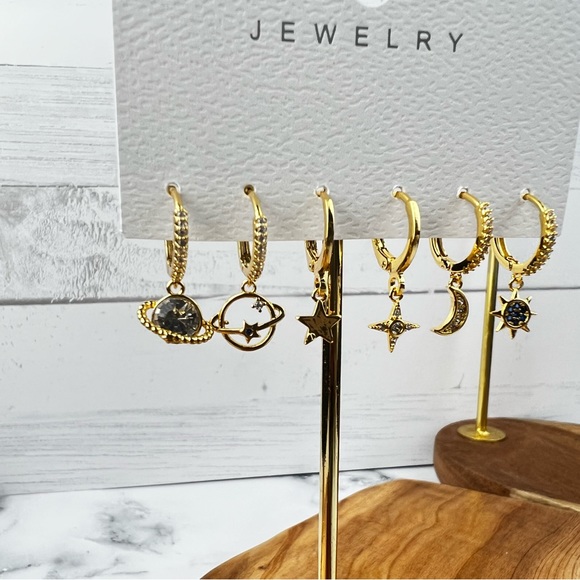 SET OF 3 PAIRS OF EARRINGS - Picture 6 of 6